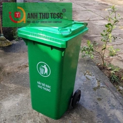 Thùng rác nhựa 120L có bánh xe